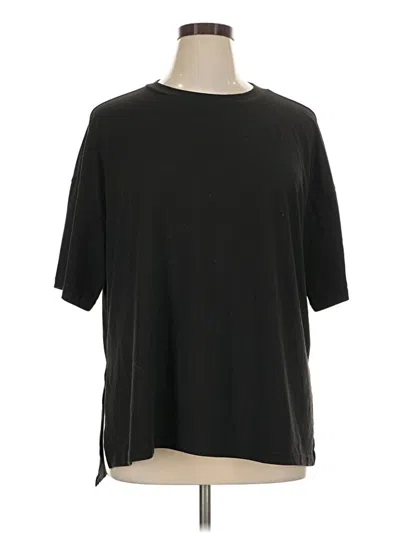 Pre-owned Ekouaer 3/4 Sleeve T-shirt In Black