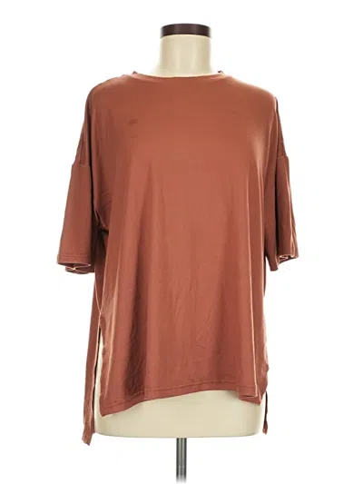 Pre-owned Ekouaer 3/4 Sleeve T-shirt In Brown