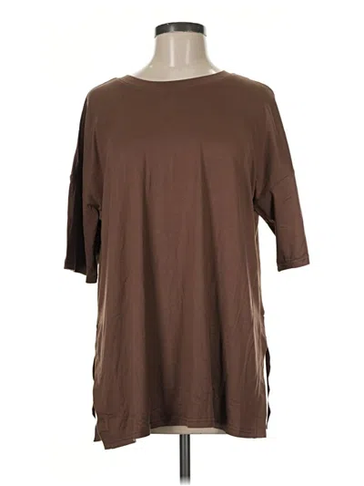 Pre-owned Ekouaer 3/4 Sleeve T-shirt In Brown