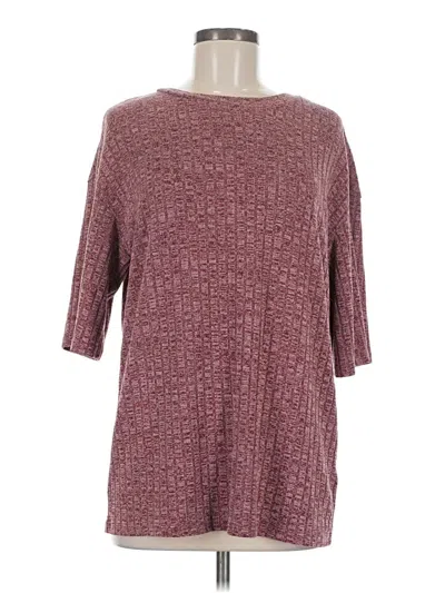 Pre-owned Ekouaer 3/4 Sleeve T-shirt In Burgundy