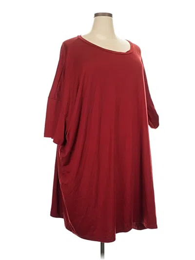 Pre-owned Ekouaer 3/4 Sleeve T-shirt In Burgundy