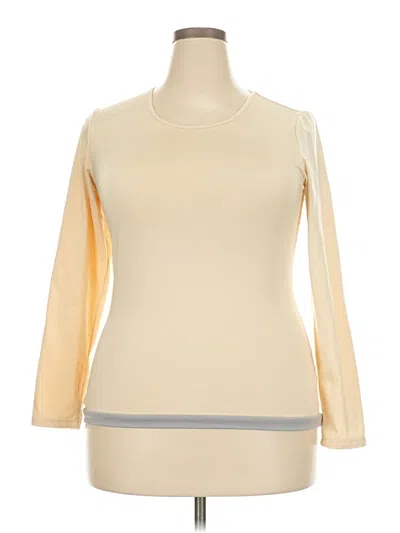 Pre-owned Ekouaer 3/4 Sleeve T-shirt In Ivory