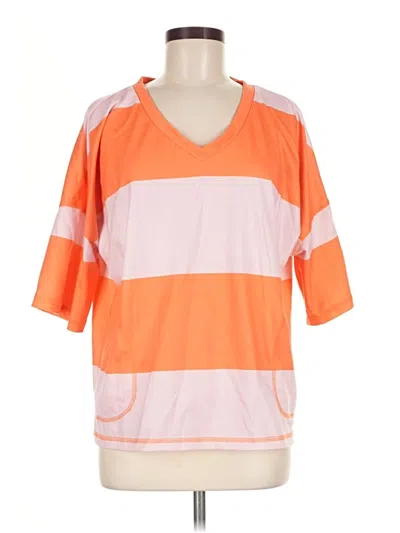 Pre-owned Ekouaer 3/4 Sleeve T-shirt In Orange