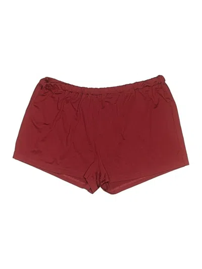 Pre-owned Ekouaer Athletic Shorts In Burgundy