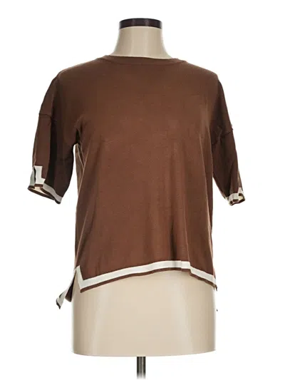 Pre-owned Ekouaer Cardigan Sweater In Brown