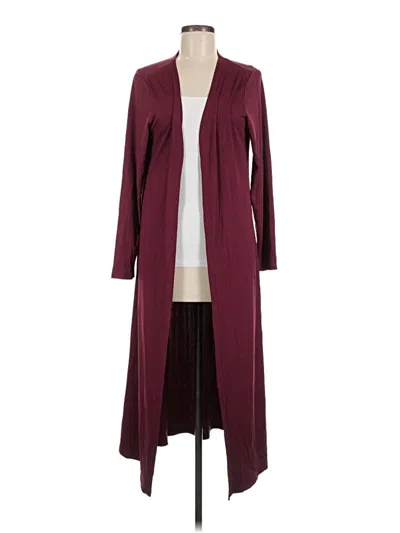 Pre-owned Ekouaer Cardigan Sweater In Burgundy