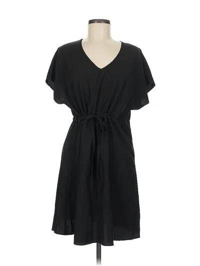 Pre-owned Ekouaer Casual Dress In Black