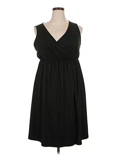 Pre-owned Ekouaer Casual Dress In Black