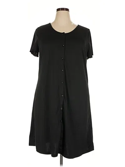 Pre-owned Ekouaer Casual Dress In Black