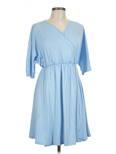 Pre-owned Ekouaer Casual Dress In Blue