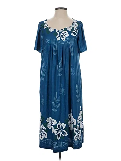 Pre-owned Ekouaer Casual Dress In Blue