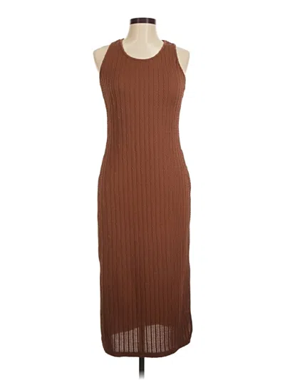 Pre-owned Ekouaer Casual Dress In Brown