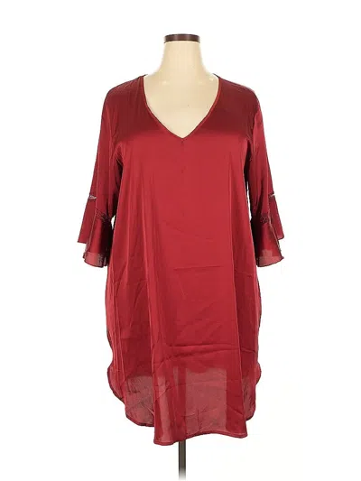 Pre-owned Ekouaer Casual Dress In Burgundy