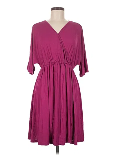 Pre-owned Ekouaer Casual Dress In Burgundy