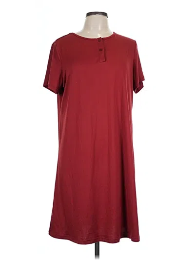 Pre-owned Ekouaer Casual Dress In Burgundy