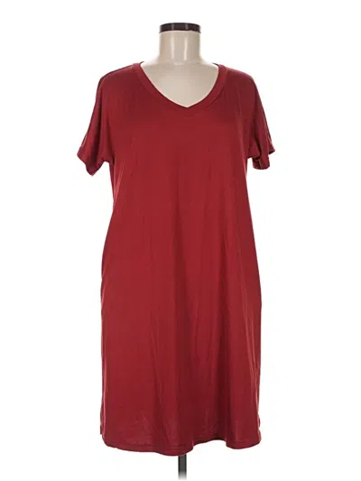 Pre-owned Ekouaer Casual Dress In Burgundy