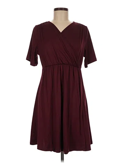 Pre-owned Ekouaer Casual Dress In Burgundy