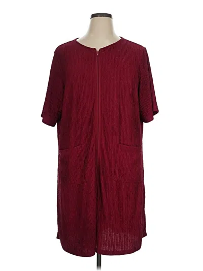 Pre-owned Ekouaer Casual Dress In Burgundy