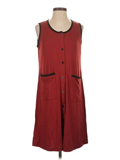 Pre-owned Ekouaer Casual Dress In Burgundy