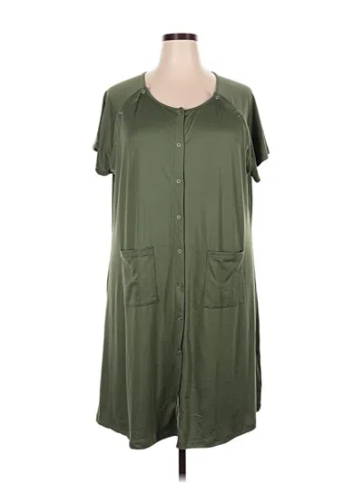 Pre-owned Ekouaer Casual Dress In Green