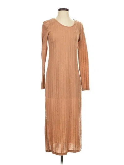Pre-owned Ekouaer Casual Dress In Tan
