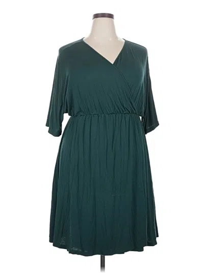 Pre-owned Ekouaer Casual Dress In Teal