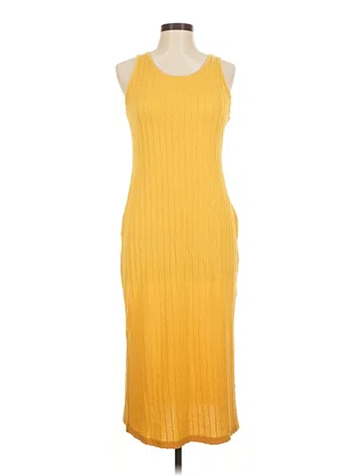 Pre-owned Ekouaer Casual Dress In Yellow