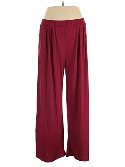 Pre-owned Ekouaer Casual Pants In Burgundy