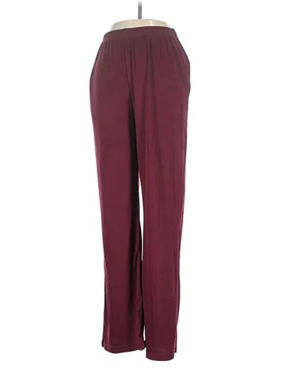 Pre-owned Ekouaer Casual Pants In Burgundy