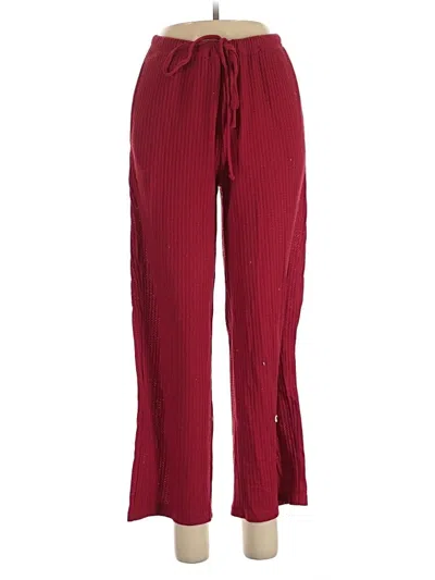 Pre-owned Ekouaer Casual Pants In Burgundy