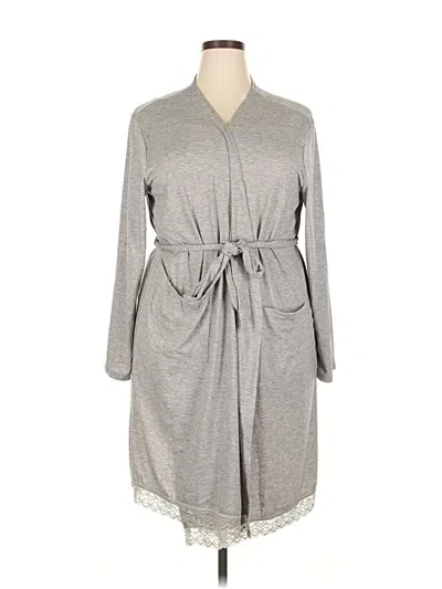 Pre-owned Ekouaer Kimono In Gray