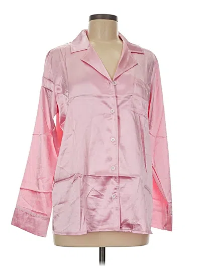 Pre-owned Ekouaer Long Sleeve Blouse In Pink
