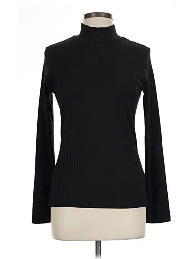 Pre-owned Ekouaer Long Sleeve Top Black Turtleneck Tops