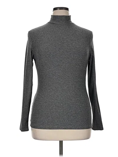 Pre-owned Ekouaer Long Sleeve Top Gray Turtleneck Tops