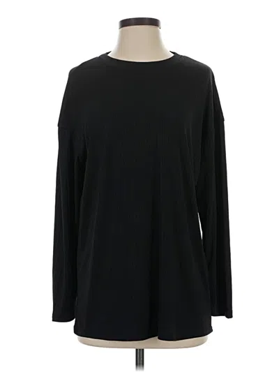 Pre-owned Ekouaer Long Sleeve T-shirt In Black