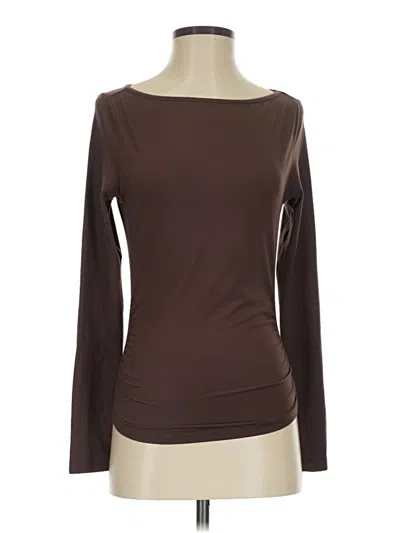 Pre-owned Ekouaer Long Sleeve T-shirt In Brown
