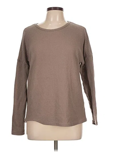 Pre-owned Ekouaer Long Sleeve T-shirt In Brown