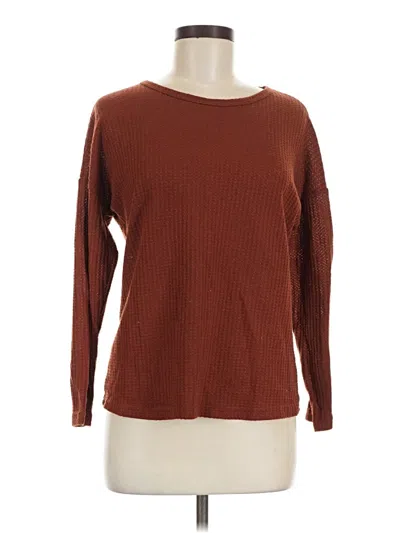 Pre-owned Ekouaer Long Sleeve T-shirt In Brown