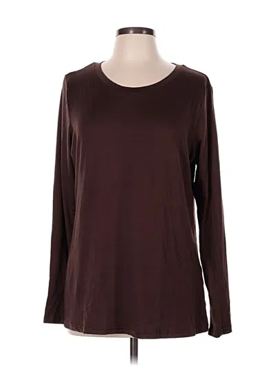 Pre-owned Ekouaer Long Sleeve T-shirt In Brown