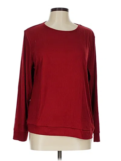 Pre-owned Ekouaer Long Sleeve T-shirt In Burgundy