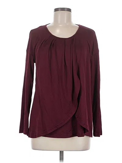 Pre-owned Ekouaer Long Sleeve T-shirt In Burgundy