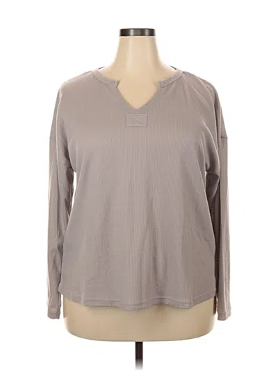 Pre-owned Ekouaer Long Sleeve T-shirt In Gray