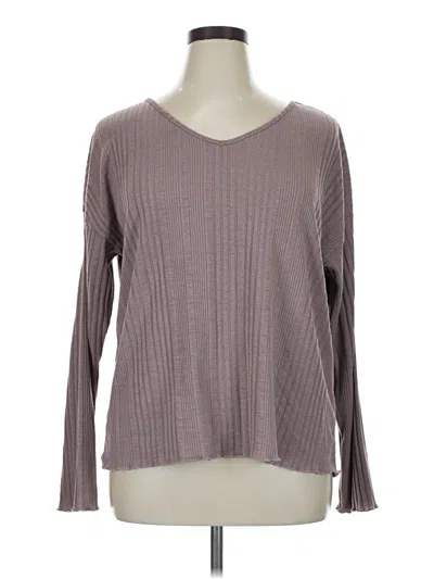 Pre-owned Ekouaer Long Sleeve T-shirt In Gray
