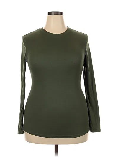 Pre-owned Ekouaer Long Sleeve T-shirt In Green