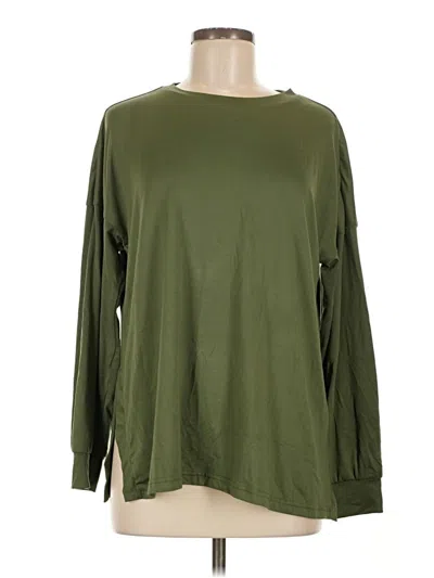 Pre-owned Ekouaer Long Sleeve T-shirt In Green