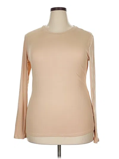 Pre-owned Ekouaer Long Sleeve T-shirt In Tan