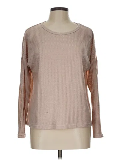 Pre-owned Ekouaer Long Sleeve T-shirt In Tan