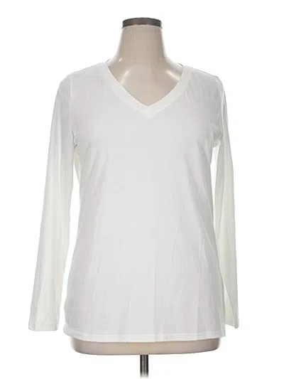 Pre-owned Ekouaer Long Sleeve T-shirt In White