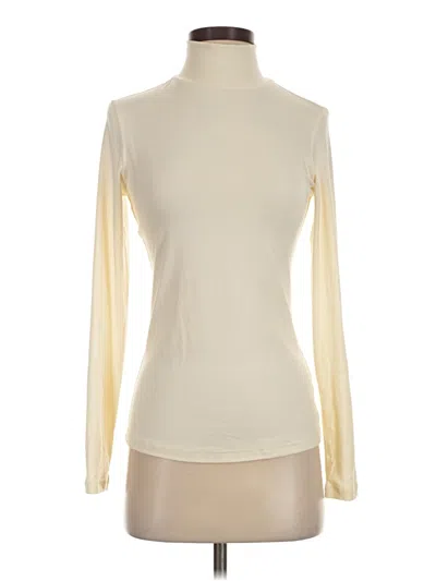 Pre-owned Ekouaer Long Sleeve Turtleneck In Ivory