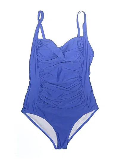 Pre-owned Ekouaer One Piece Swimsuit In Blue